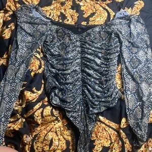 Snake print bodysuit